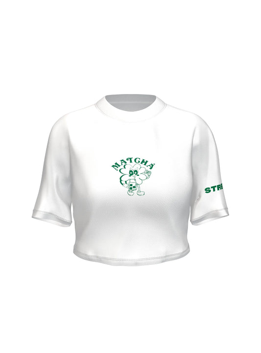 Matcha - Crop top white - Streetvybe
