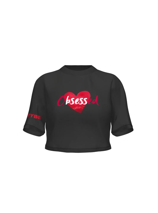 Obsessed - Crop top black - Streetvybe