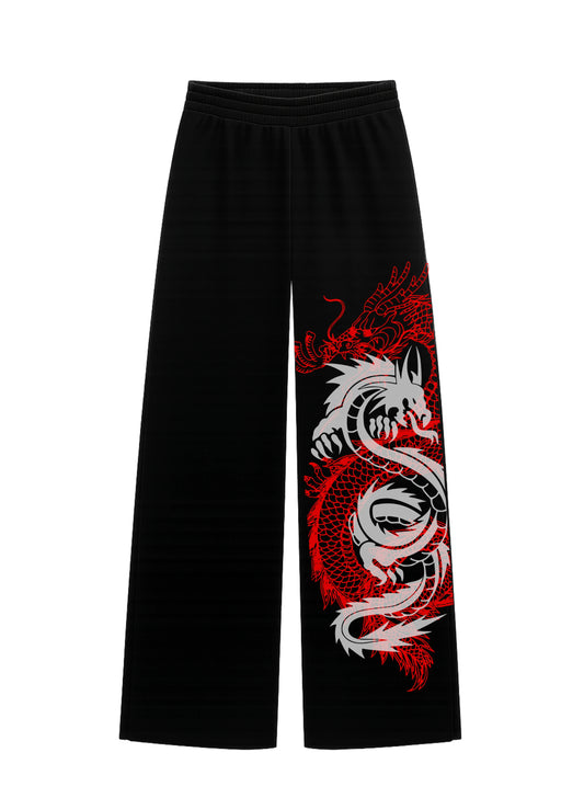 Rite of passage dragons unisex straight fit baggy pants - Streetvybe