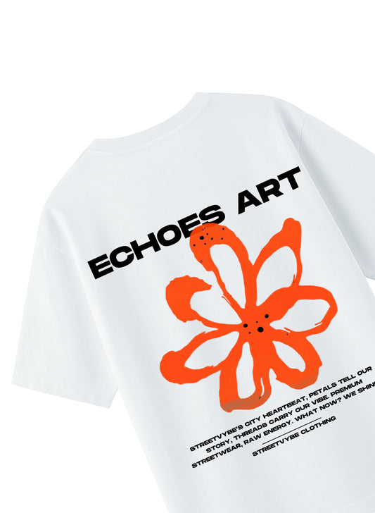 Echoes art white T-shirt - Streetvybe