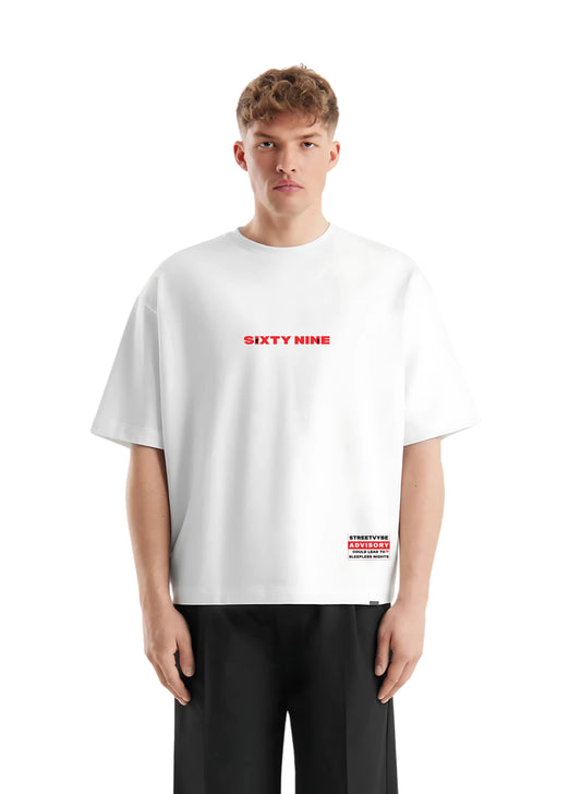 Sixty nine - Hot passion white T-shirt - Streetvybe
