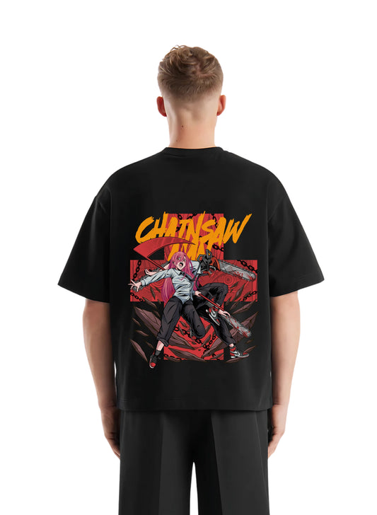 Chainsaw man black T-shirt - Streetvybe
