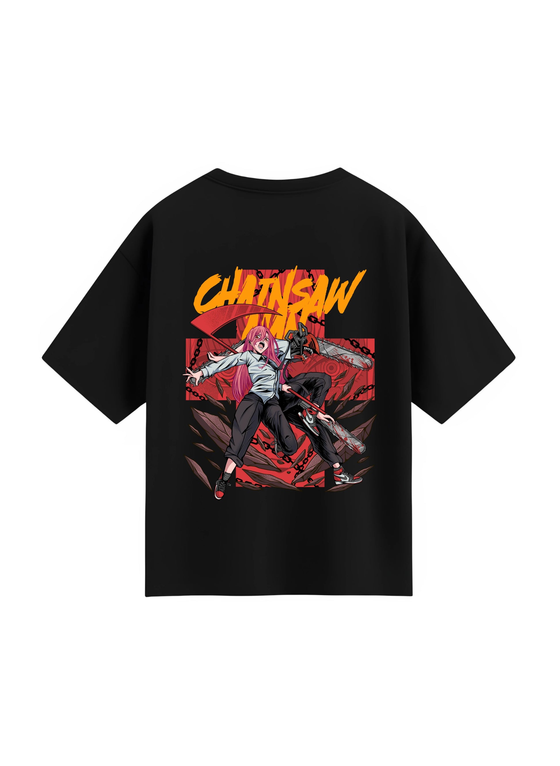 Chainsaw man black T-shirt - Streetvybe