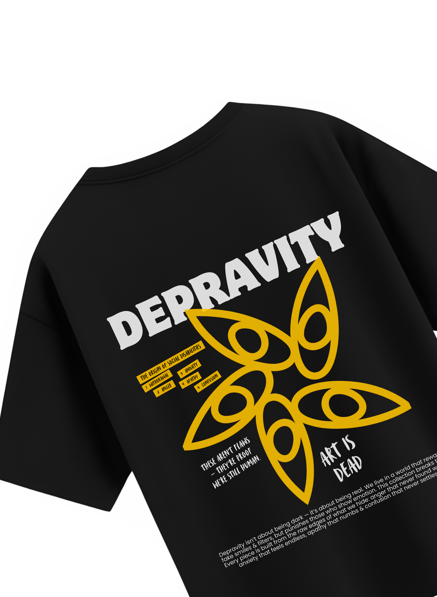 Depravity - social disabilities black T-shirt