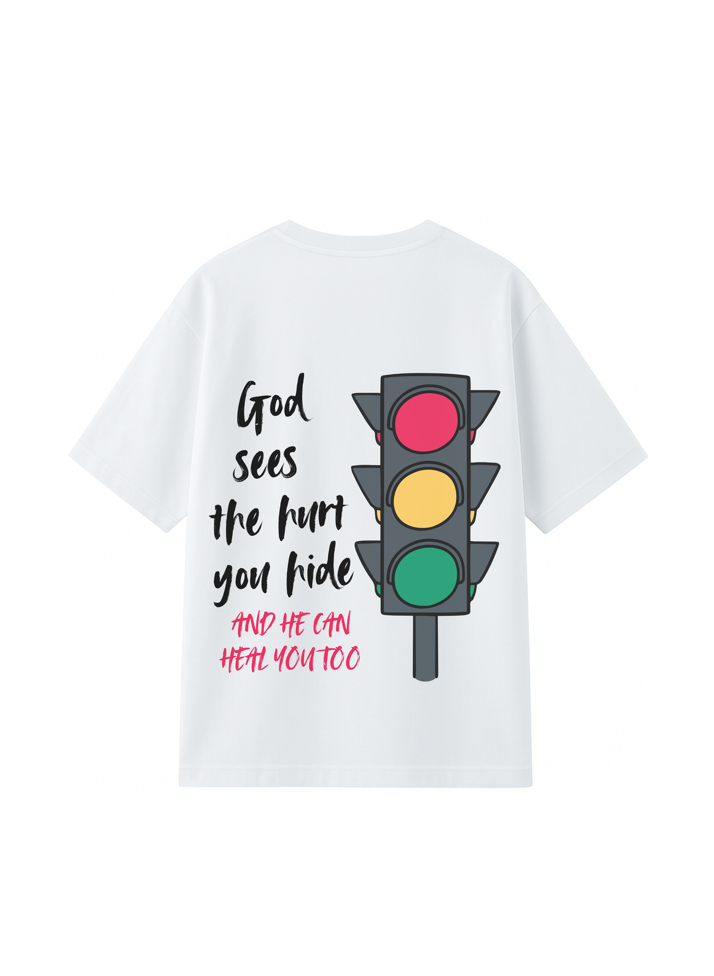 God will heal you white T-shirt