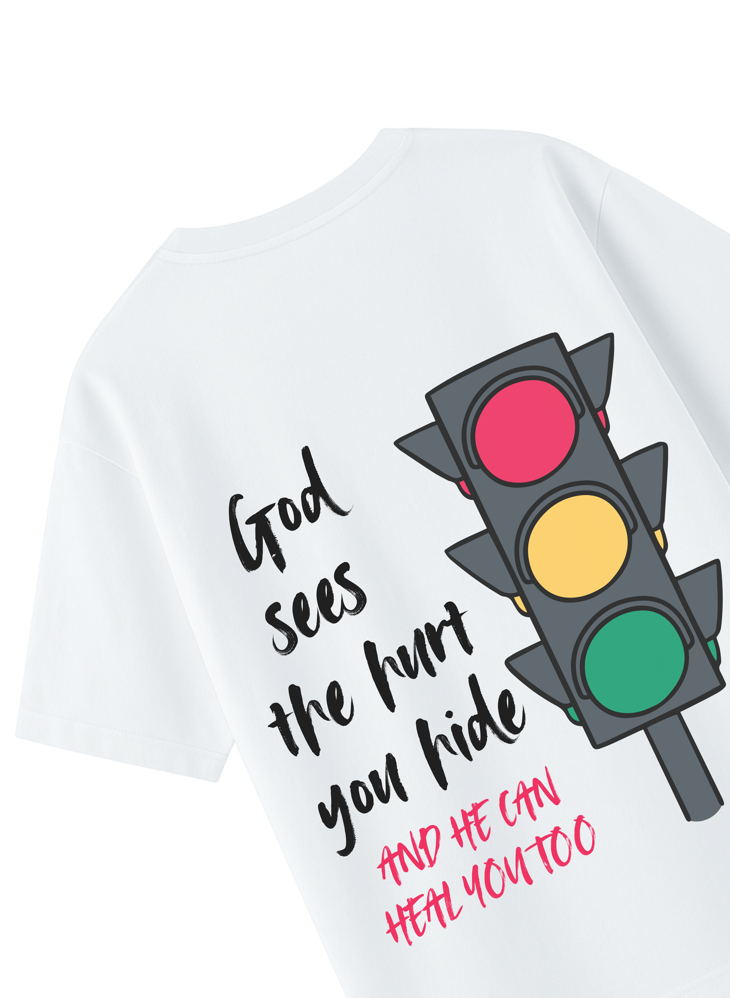 God will heal you white T-shirt