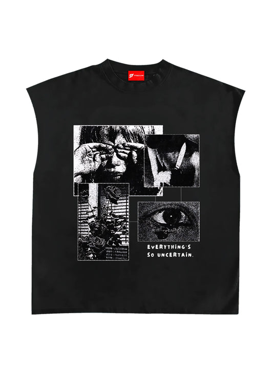 Everything is so uncertain unisex vest - Streetvybe