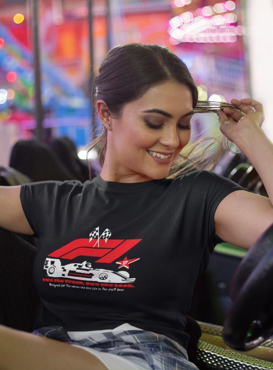 F1 own the track - Crop top black - Streetvybe