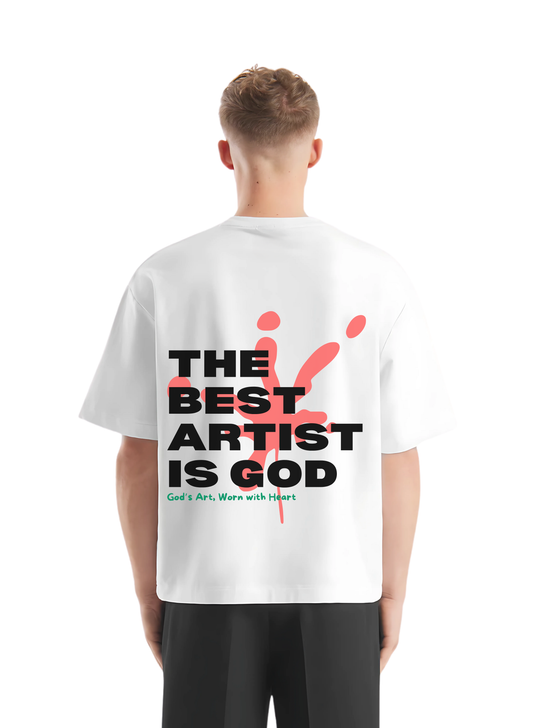 The best artist is god white T-shirt