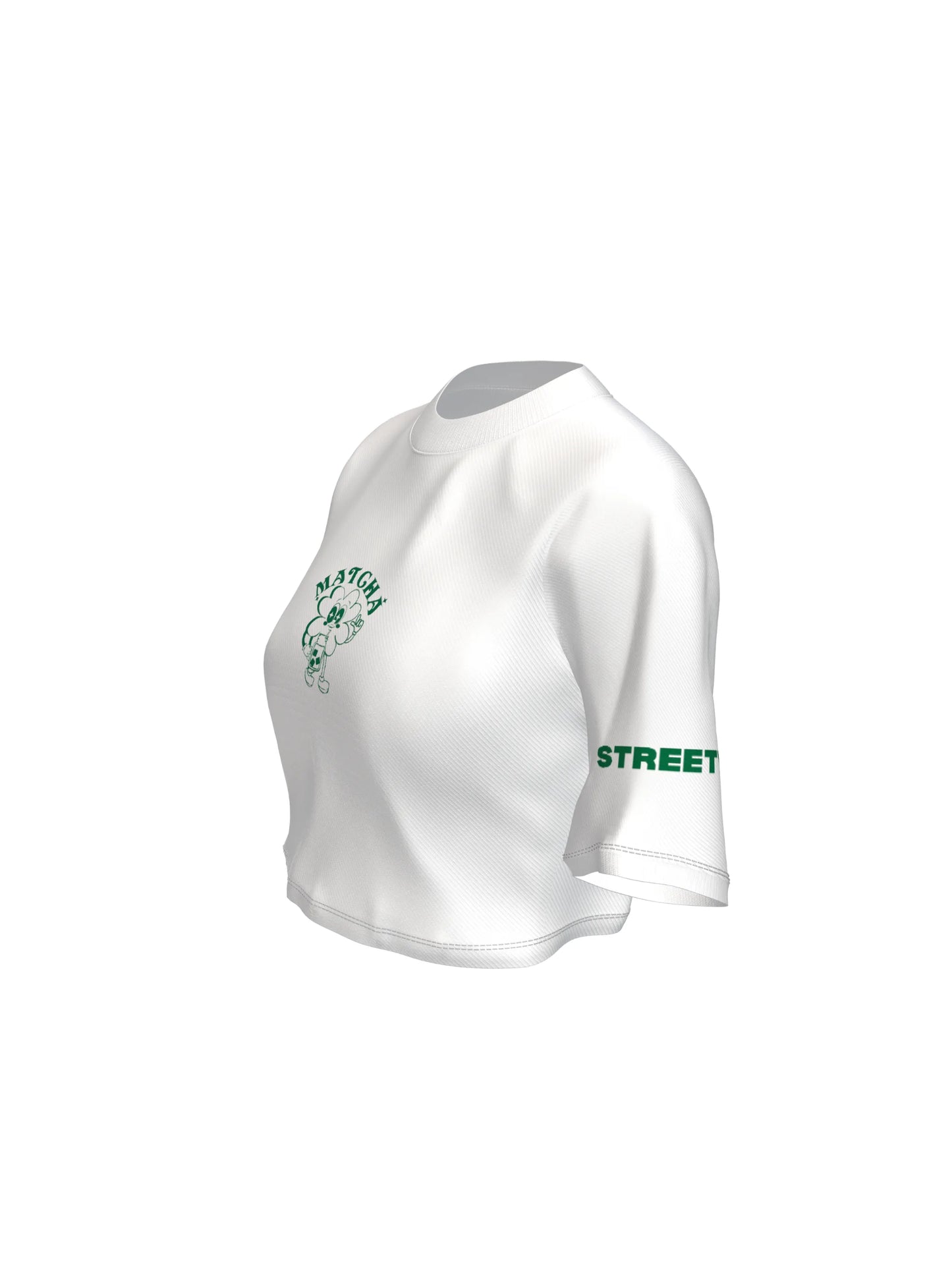 Matcha - Crop top white - Streetvybe