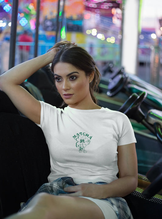 Matcha - Crop top white - Streetvybe