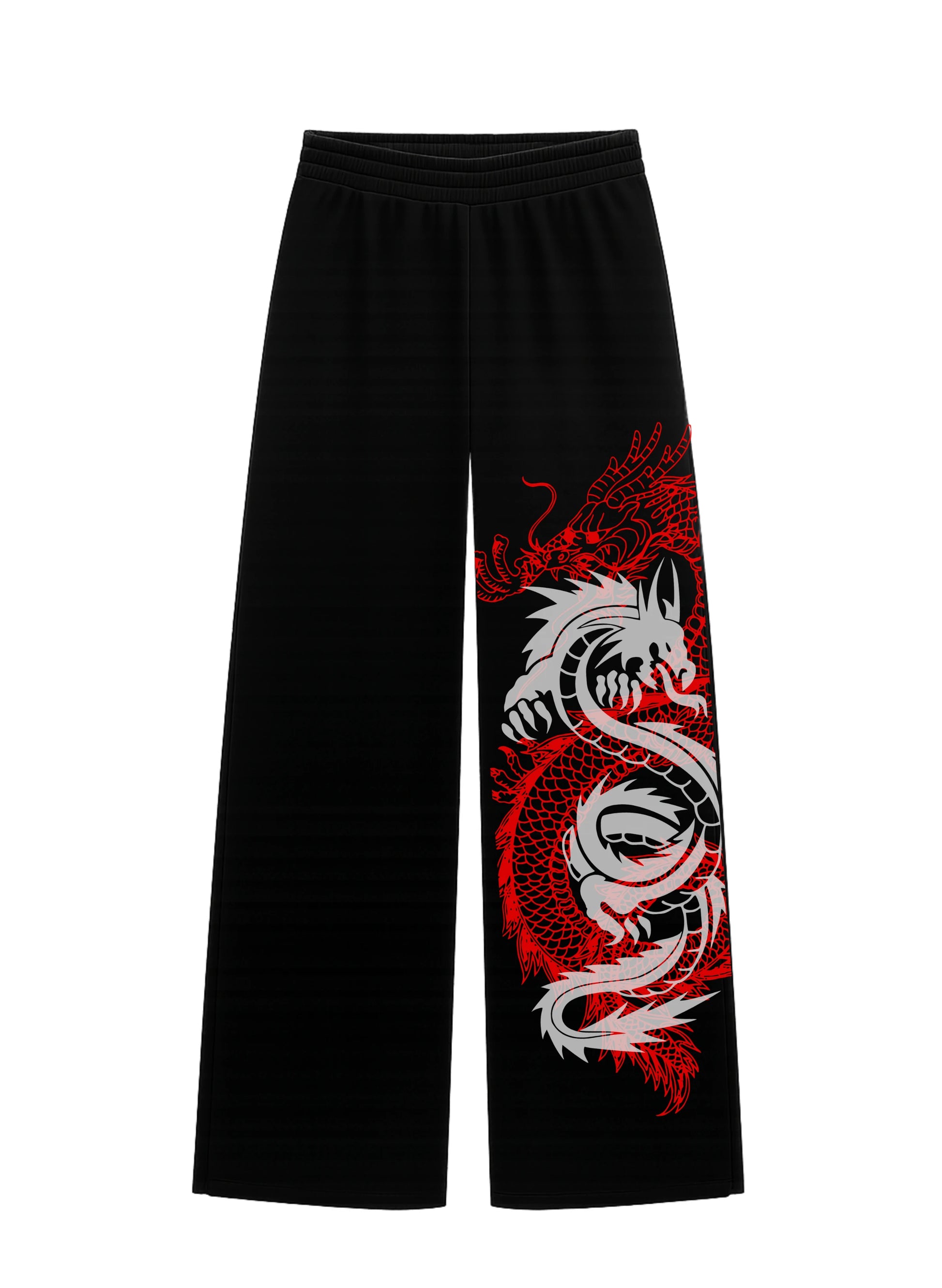 Rite of passage dragons unisex straight fit baggy pants - Streetvybe