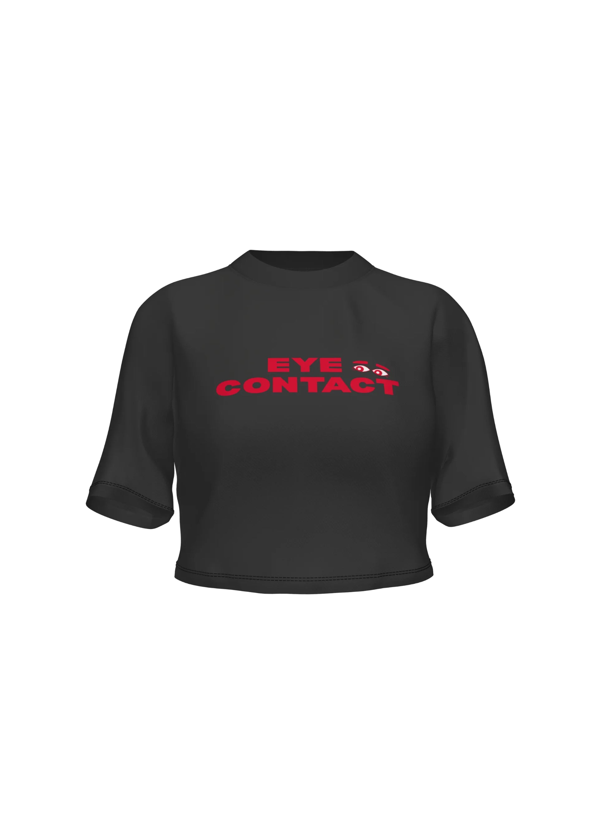 Eye contact - Crop top Black & white - Streetvybe