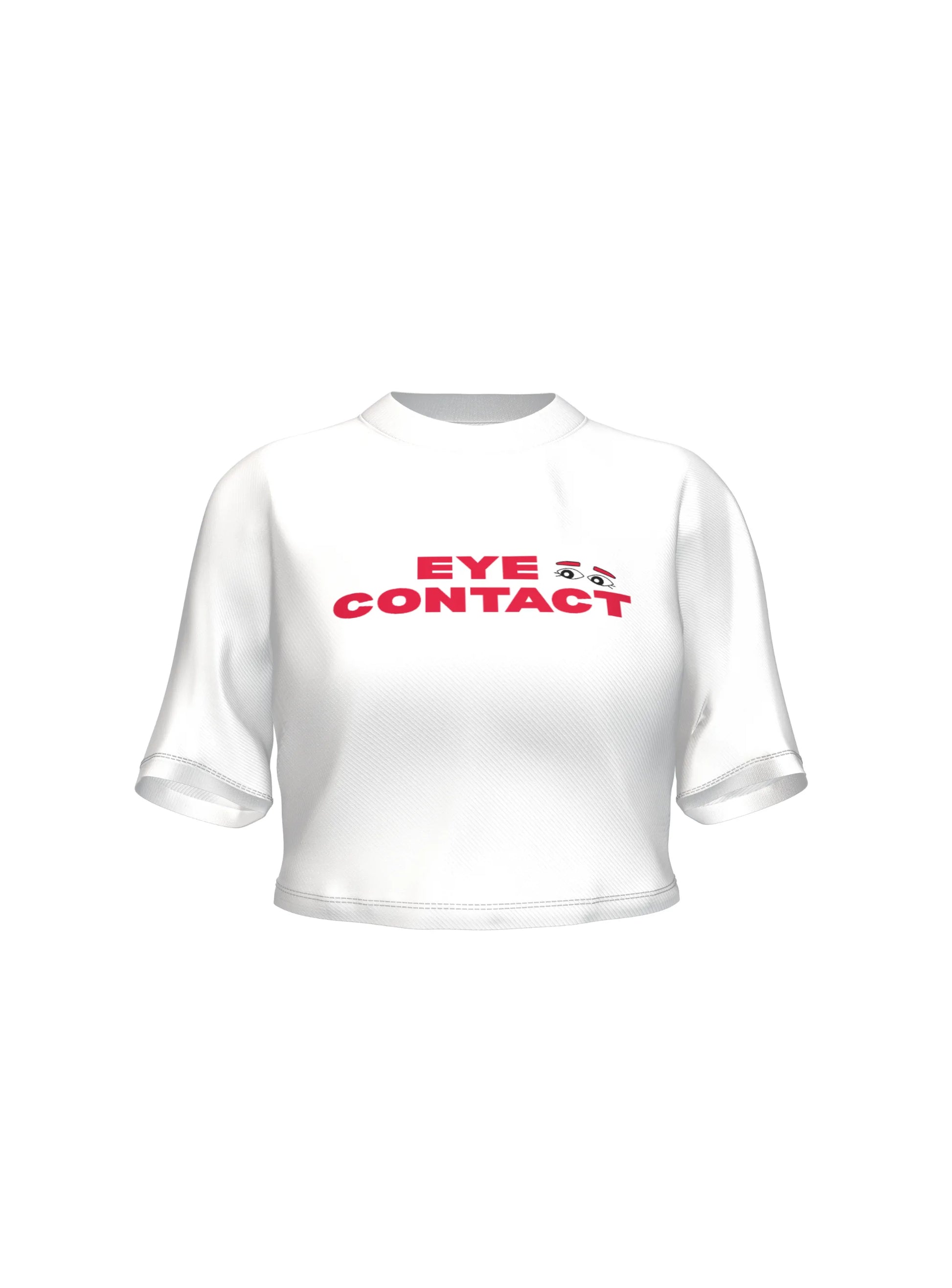 Eye contact - Crop top Black & white - Streetvybe