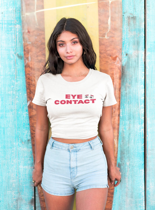 Eye contact - Crop top Black & white - Streetvybe