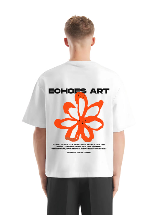 Echoes art white T-shirt - Streetvybe