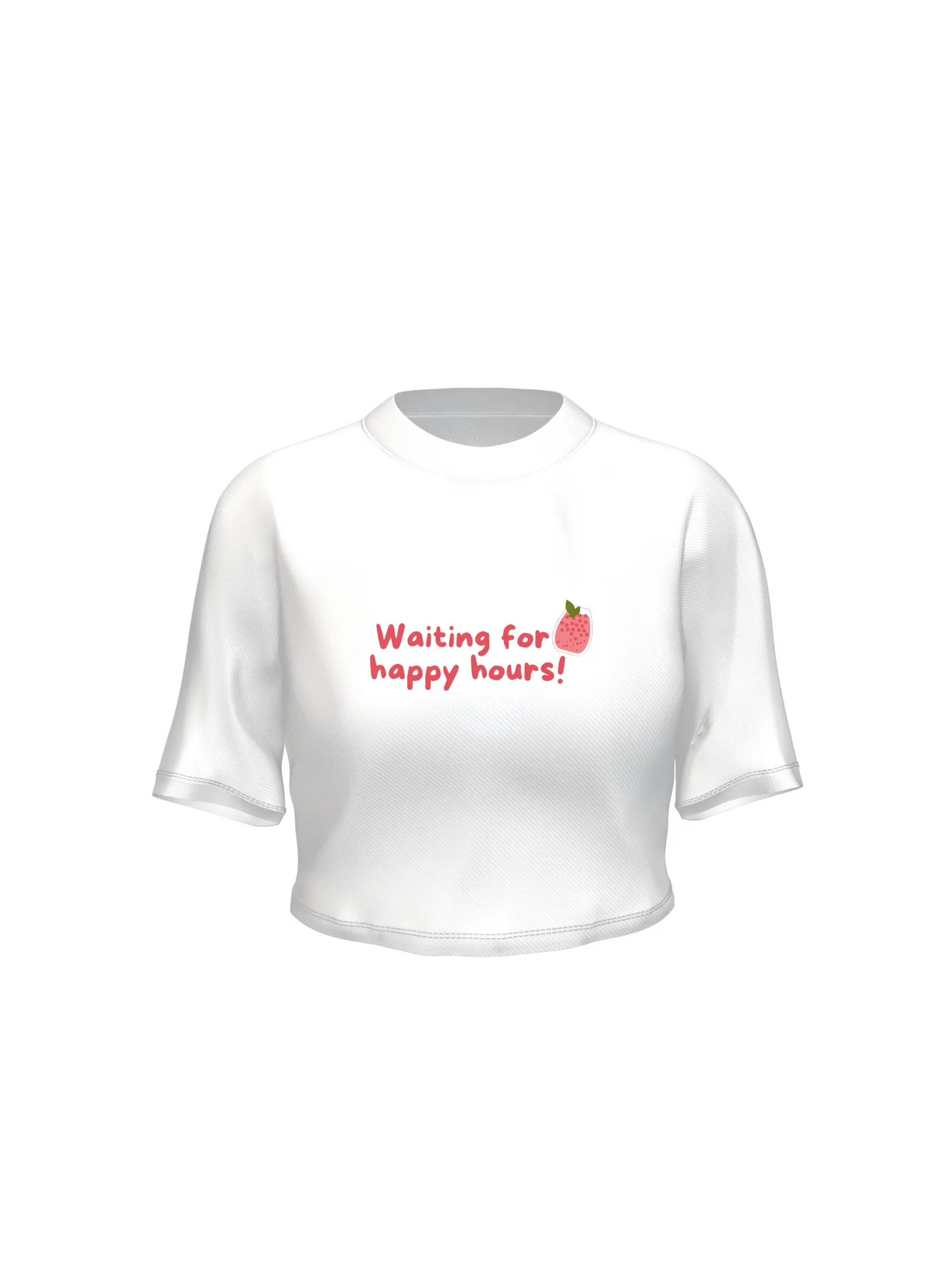 Waiting for happy hours - Crop top