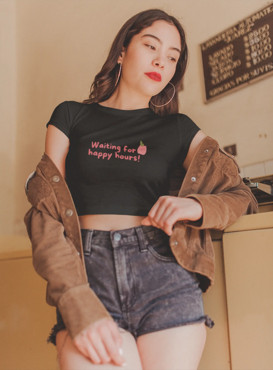 Waiting for happy hours - Crop top