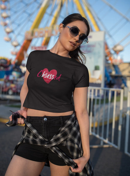 Obsessed - Crop top black - Streetvybe